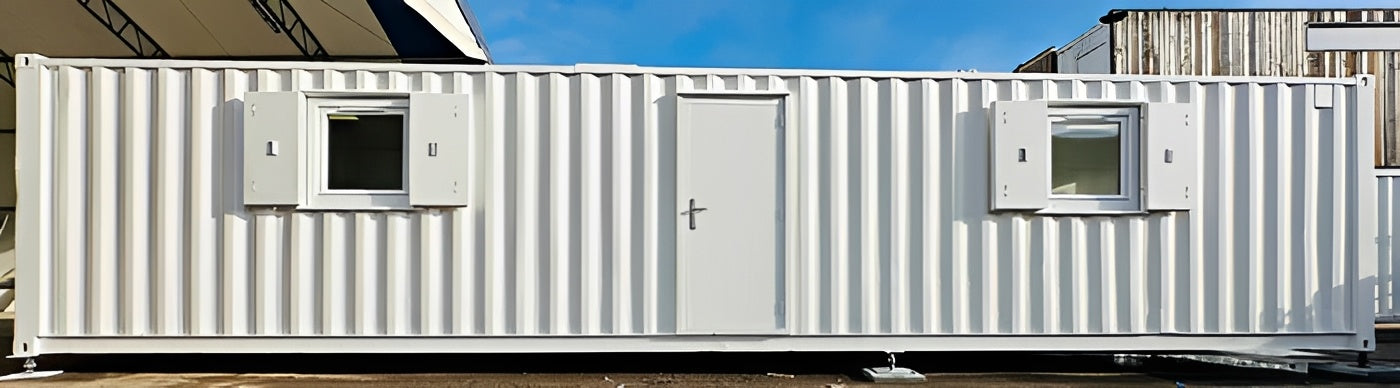 40ft x 8ft Converted Shipping Container Office & Canteen – Insulated Portable Welfare Unit