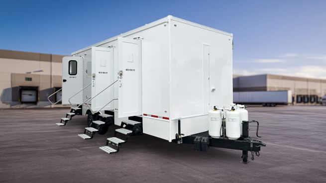 DEMO 4 Station Shower Trailer with Laundry Suite | Helix Series