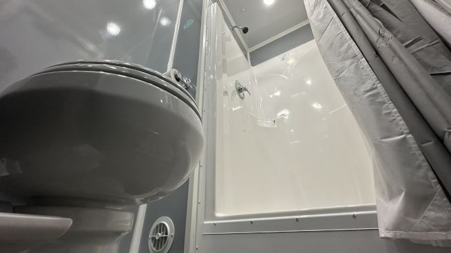 DEMO 4 Station Shower Trailer with Laundry Suite | Helix Series