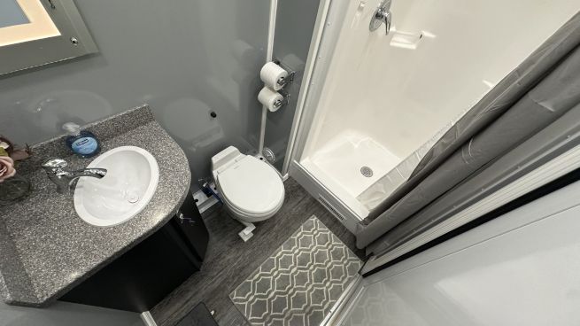 DEMO 4 Station Shower Trailer with Laundry Suite | Helix Series