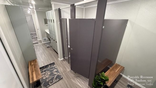 7 Station Shower Trailer Portable Restroom Locker Combo with Laundry | Oahu Series