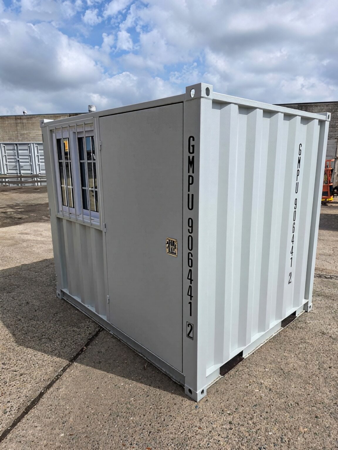 7ft Mini Shipping Container with Side Door, Rear Door & Window | Lockable Steel Storage Container