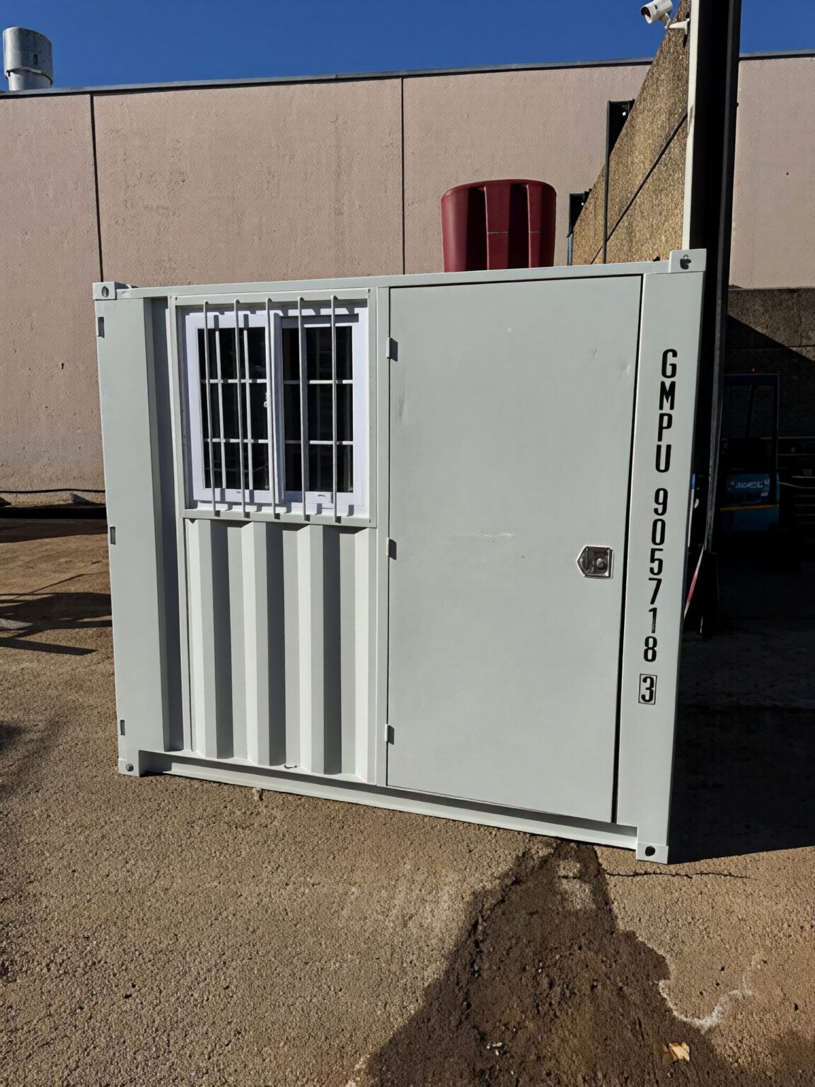 8ft Shipping Container with Side Door, Rear Door & Window