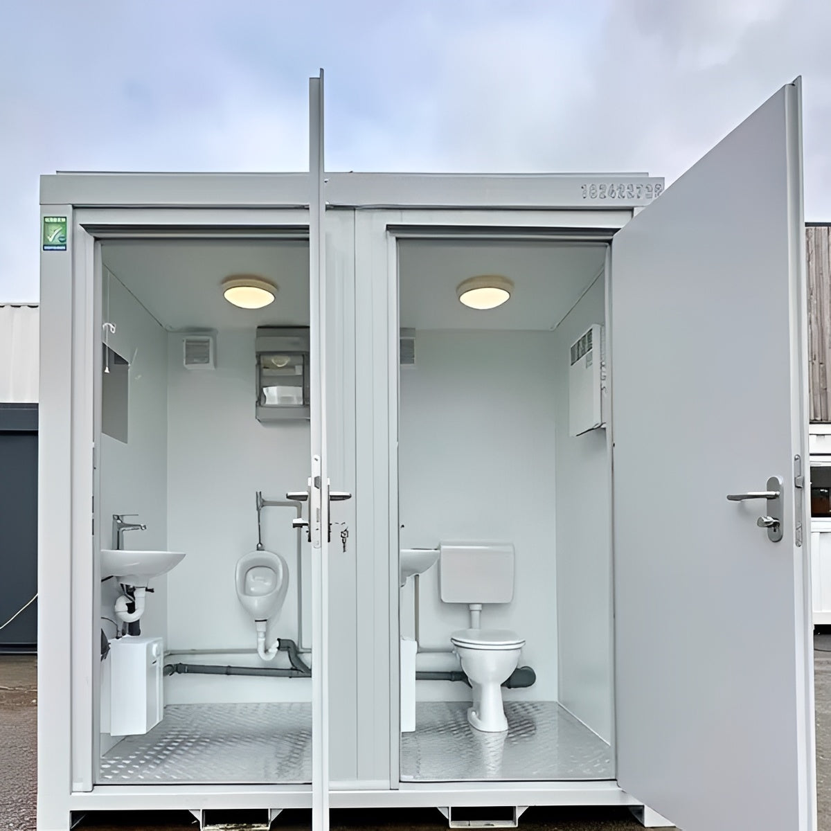 8ft x 5ft Portable Toilet Block with Toilet & Urinal