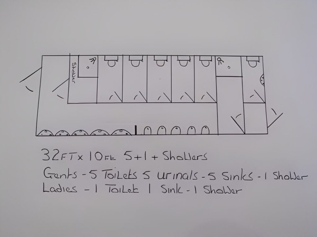 5+1 Anti Vandal Shower Toilet Block