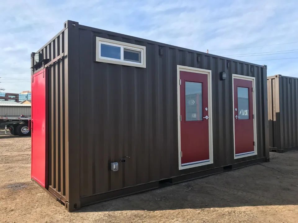Shipping Container Restroom – Portable Conex Bathroom with HVAC and Tankless Water Heaters