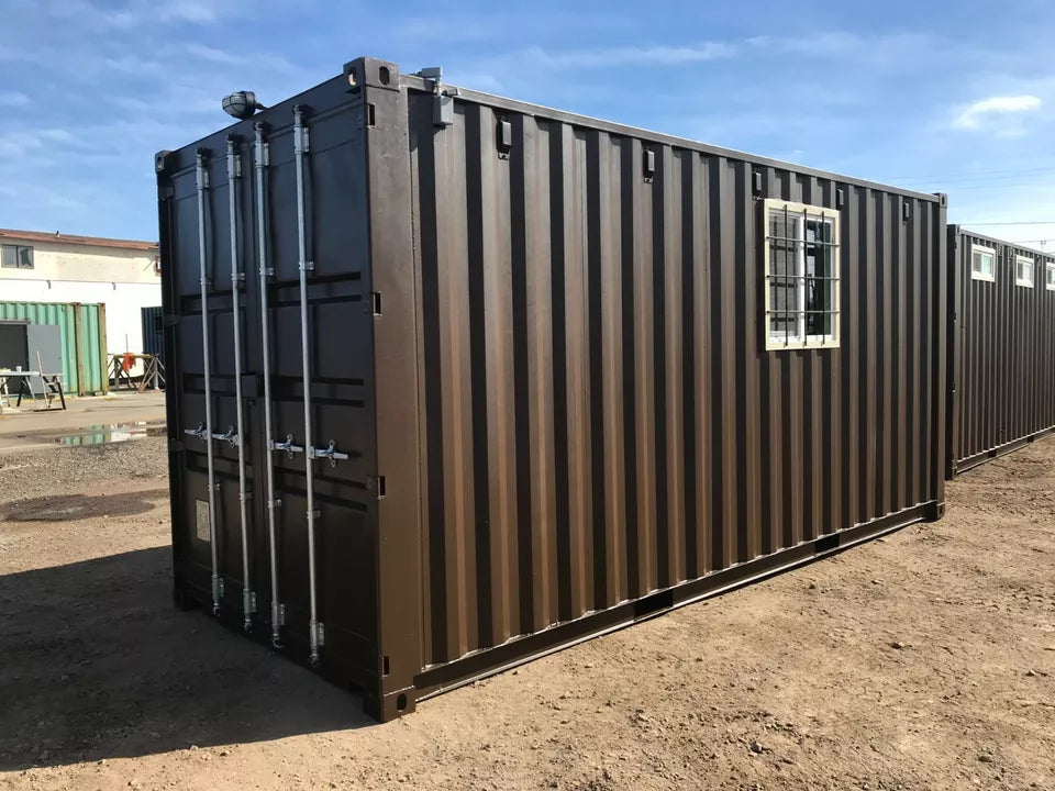 Shipping Container Restroom – Portable Conex Bathroom with HVAC and Tankless Water Heaters