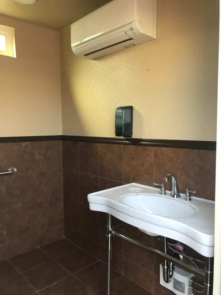 Shipping Container Restroom – Portable Conex Bathroom with HVAC and Tankless Water Heaters