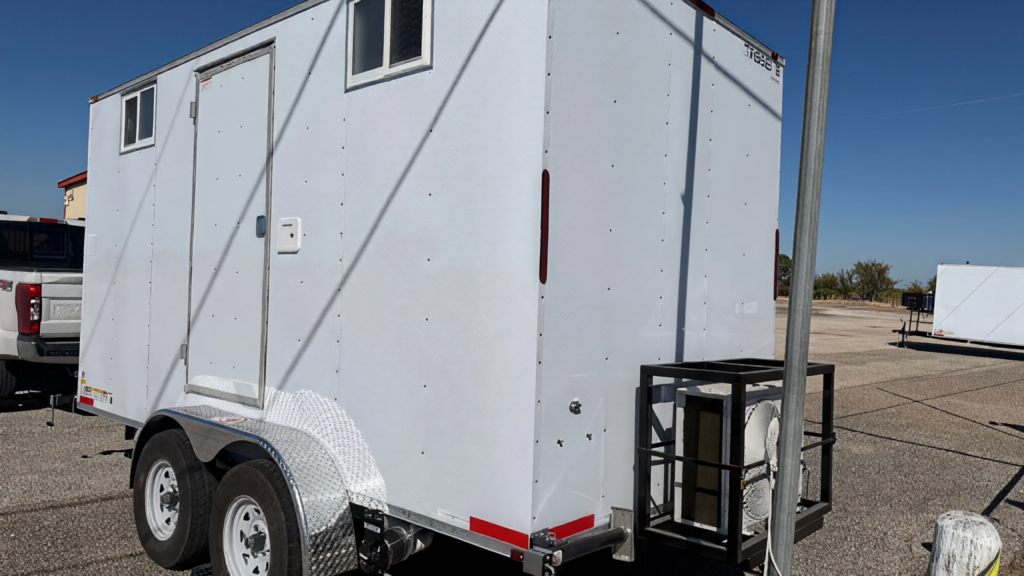 Upscale 2 Stall Portable Restroom Trailer 7ft x 14ft with A/C