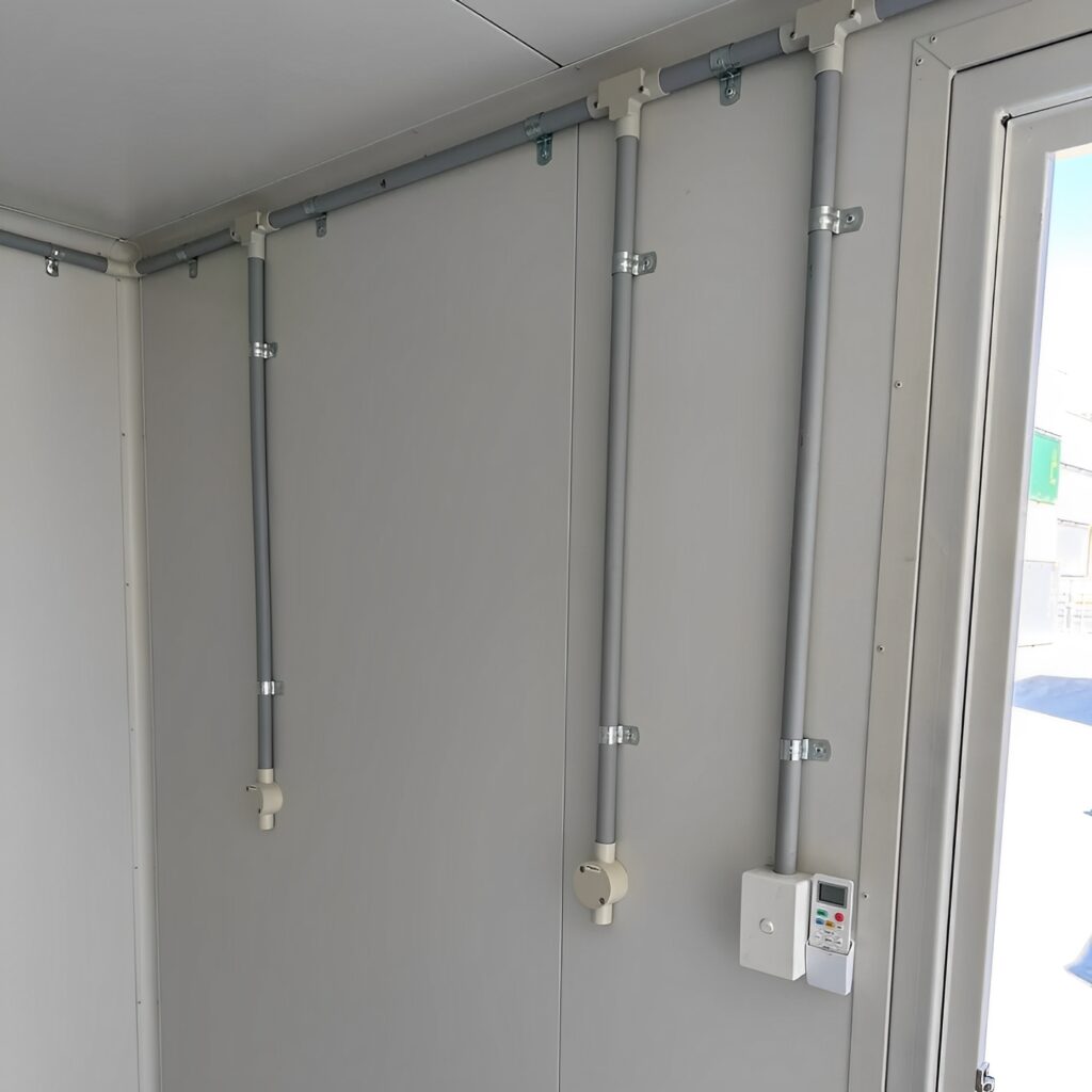 10ft Modified Shipping Container with Air Conditioning – White Corten Steel Portable Container