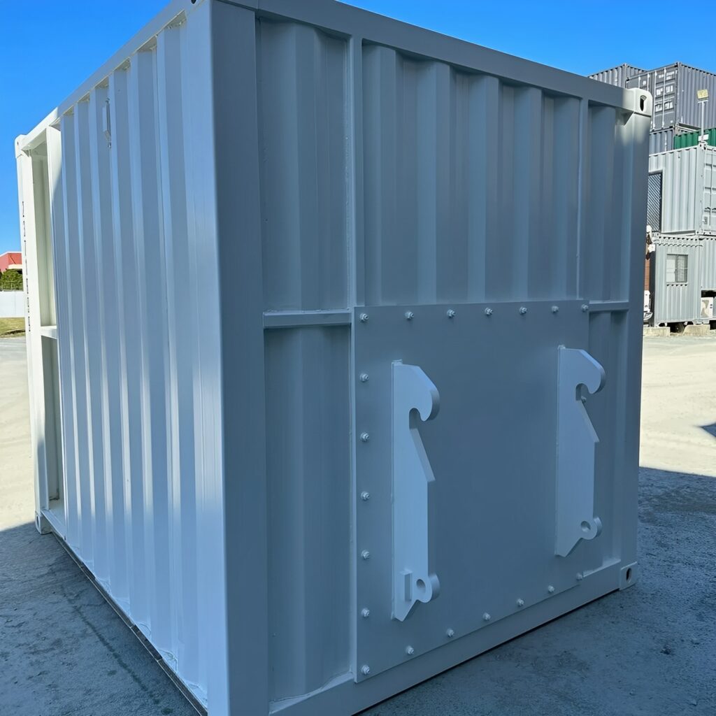 10ft Modified Shipping Container with Air Conditioning – White Corten Steel Portable Container