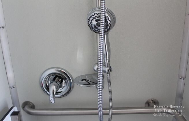 ADA Shower Trailer / Portable Restroom +2 Station Laundry Combo