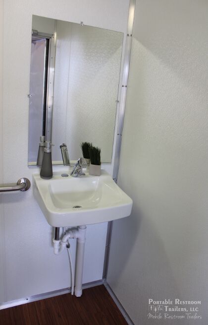 ADA Shower Trailer / Portable Restroom +2 Station Laundry Combo