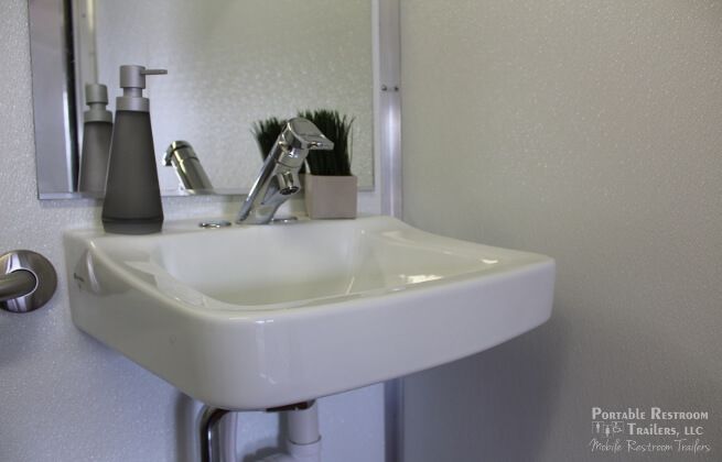 ADA Shower Trailer / Portable Restroom +2 Station Laundry Combo