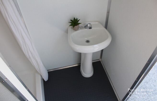 3 Station Shower Trailer / Restroom Combo with Dual Laundry Suite