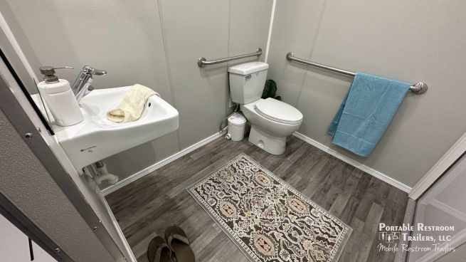 ADA + 2 Station Portable Restroom Shower Trailer Combo | Oahu Series