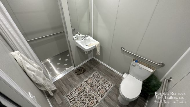 ADA + 2 Station Portable Restroom Shower Trailer Combo | Oahu Series