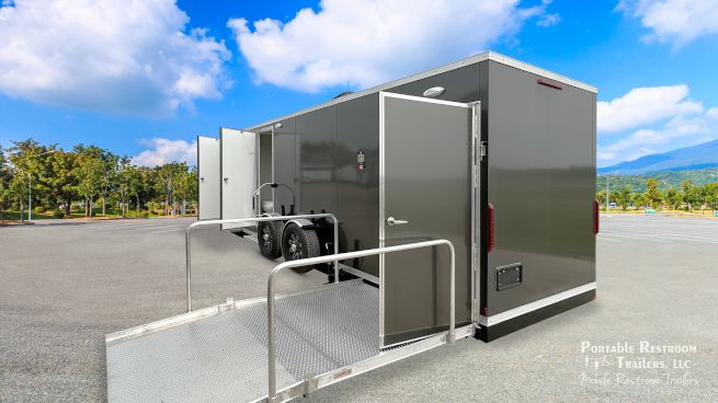 ADA + 2 Station Portable Restroom Shower Trailer Combo | Oahu Series