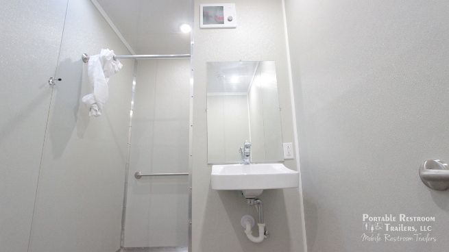 ADA Shower Trailer Portable Restrooms + 4 Station Combo | Oahu Series