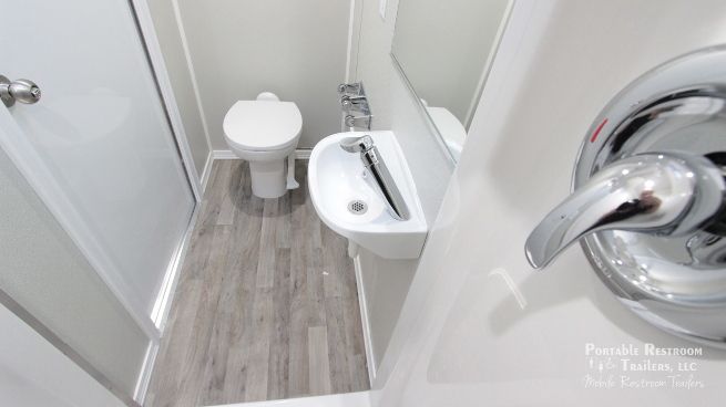 ADA Shower Trailer Portable Restrooms + 4 Station Combo | Oahu Series