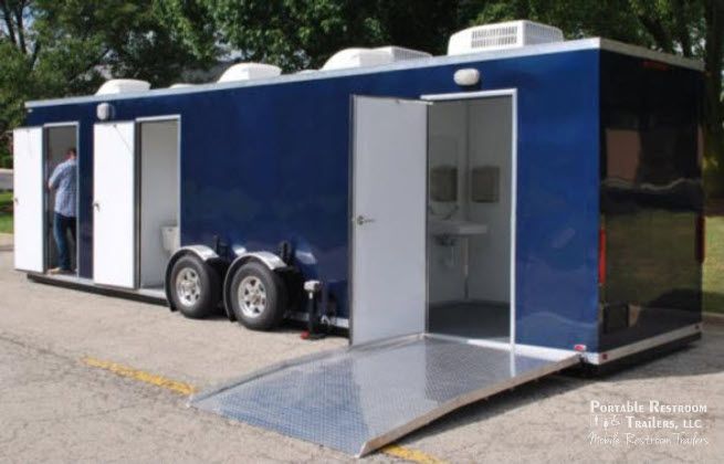 ADA Shower Trailer Portable Restrooms + 4 Station | Oahu Series