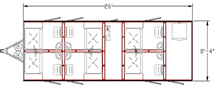 6 Station Shower Trailer with Laundry Room | Oahu Series
