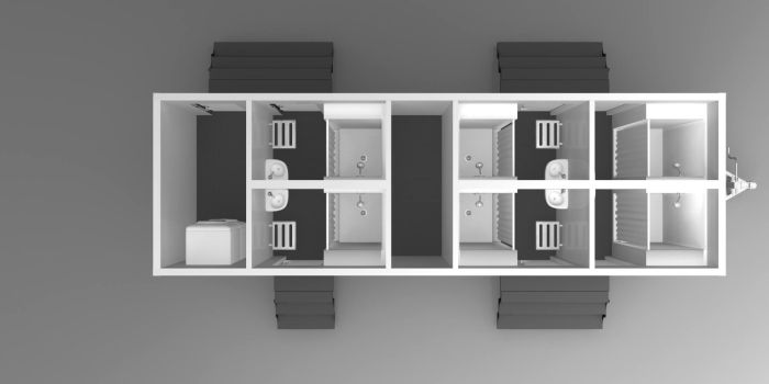 6 Station Shower Trailer with Laundry Room | Oahu Series