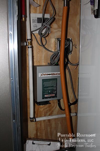 3 Station Shower Trailer Portable Restroom Locker Combo