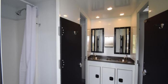 8 Station Shower Trailer Restroom Combo | Classic Series