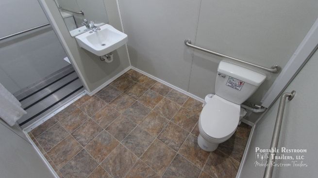 ADA Shower Trailer / Restroom + 1 Station Combo | Oahu Series