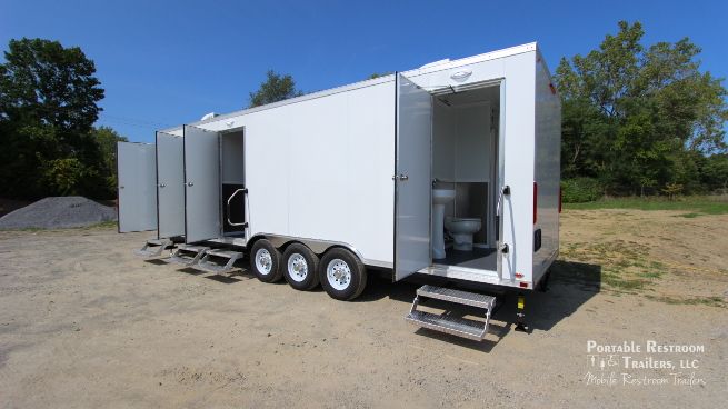 3 Station Shower Trailer / Restroom Combo with Laundry Suite