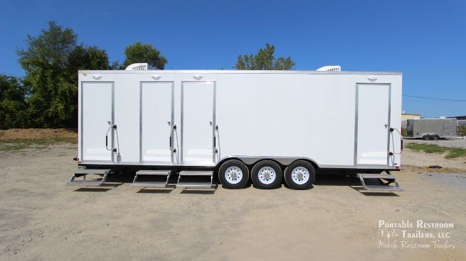 3 Station Shower Trailer / Restroom Combo with Laundry Suite