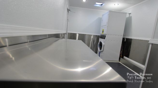 3 Station Shower Trailer / Restroom Combo with Laundry Suite