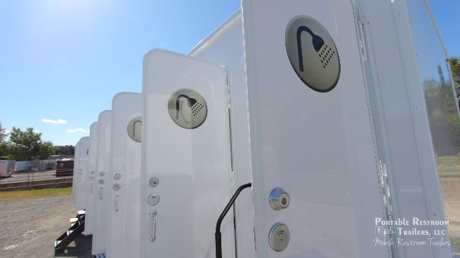 8 Station Shower Trailer | Grey Silk Series - Private