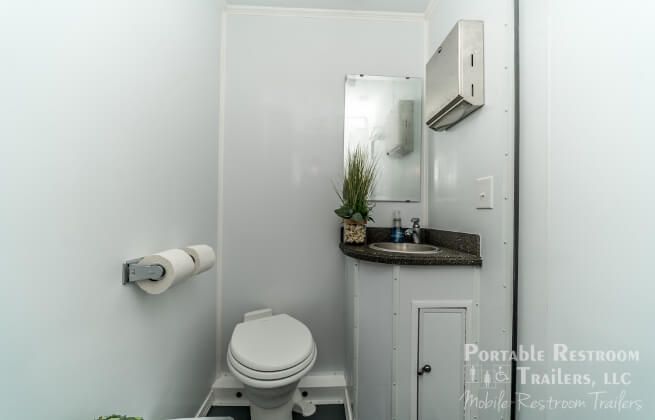 4 Stall Shower Trailer Portable Restrooms Combo | Classic Series