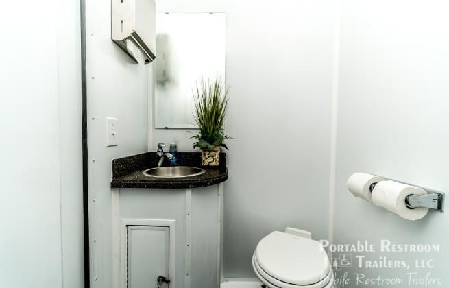 4 Stall Shower Trailer Portable Restrooms Combo | Classic Series