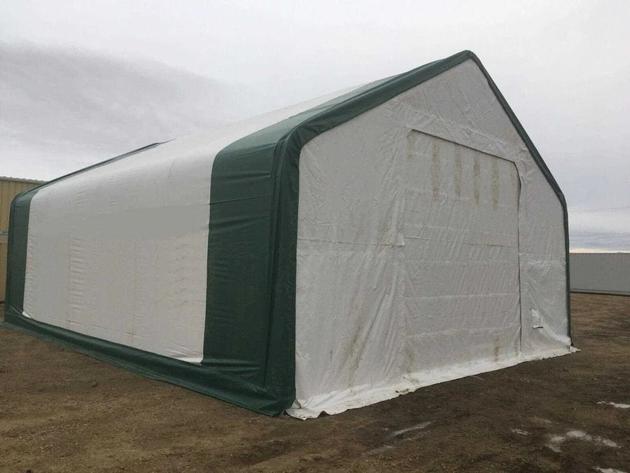 Double Truss Storage Shelter 30x40x20ft Winch Doors 300g PE