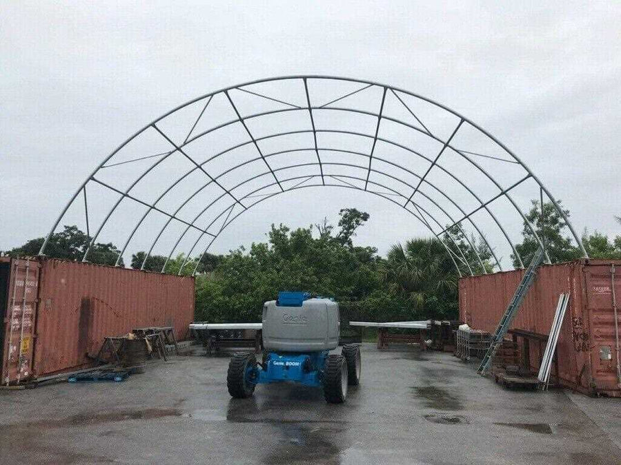 Shipping Container Roof Shelter 33×40×12ft PVC Canopy