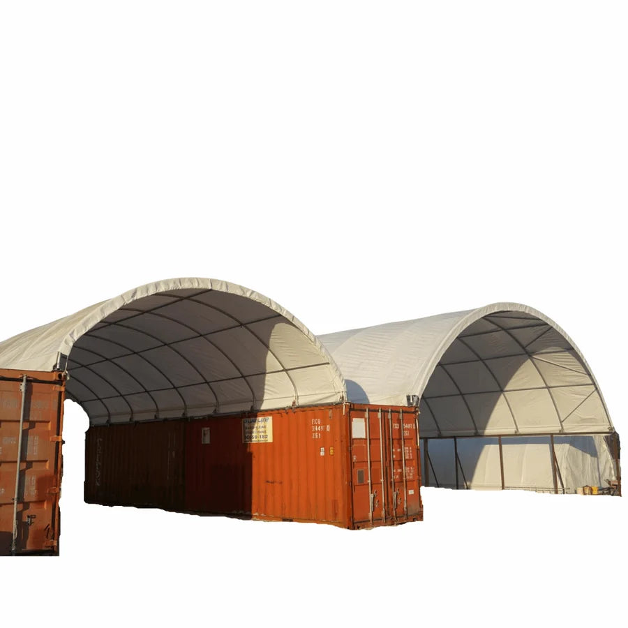 Shipping Container Roof Shelter 33×40×12ft PVC Canopy