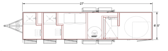 ADA Shower Trailer +2 Station Laundry Combo | Oahu Series