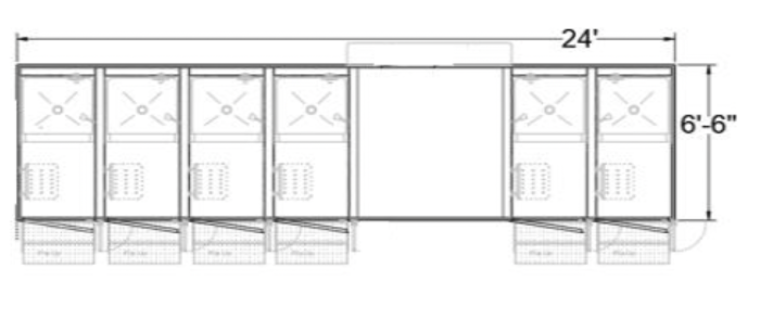 6 Station Shower Trailer Skid Unit | Oahu Series